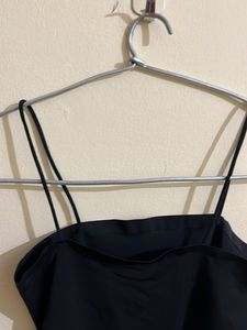 Black Spaghetti Strap Crop Top