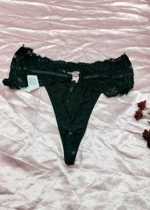 Lace Trim Thong Panty
