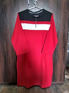 women's Red Striped T-Shirt