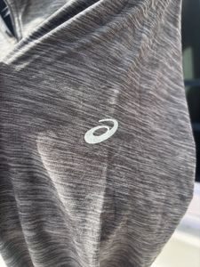 Grey Marled 1/4 Zip Athletic Top