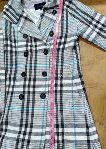 Burberry Plaid Double-Breasted Coat