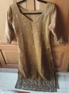 Embellished Brown Kurta