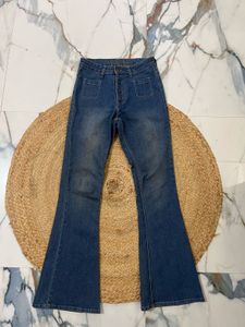 Retro High-Waisted Flare Jeans