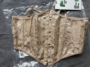 Champagne Ethnic Motif Corset Top