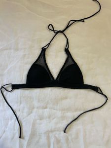 Stylish Black Mesh Bikini Top