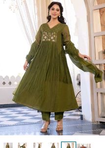 Elegant Olive Green Kurta Set