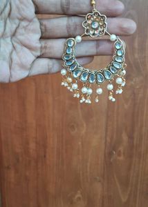 Elegant Kundan Pearl Drop Earrings