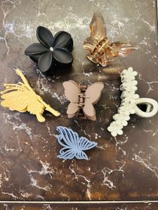 Set of 5 Cute Hair Claw Clips
