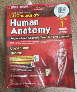 10th edition BD Chaurasia Human Anatomy 1 & 2 vol
