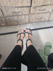 Stylish Wedge Sandals with Gold Chain Detail
