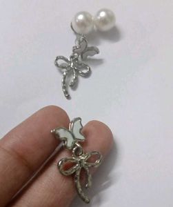 🎀Cute Butterfly Bow Pearl Earrings🎀