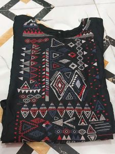 Black Embroidered Kurta
