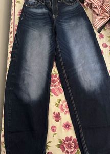 Bershka Baggy Blue Jeans