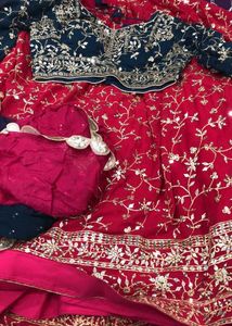 Stunning Red Embroidered Lehenga Choli