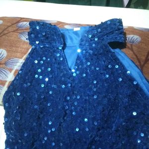Sparkling Royal Blue Girls Gown