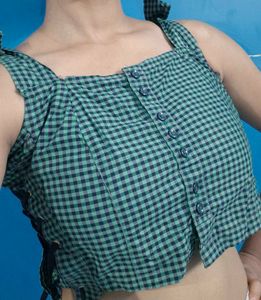 Cute Gingham Crop Top