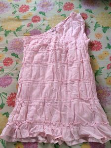 Chic Pink One-Shoulder Party Dress