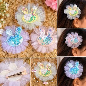 Adorable Bunny Sequin Hair Clips 3 pcs