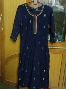 Embroidered Blue Kurta