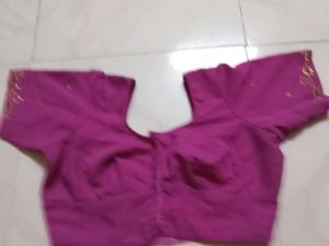 Ghungru in saree Stunning Embroidered Purple Sare