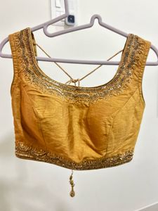 Dark Green &amp; Gold Ethnic Lehenga Set with Dupatta