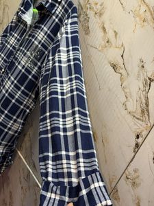 Chic Plaid Button-Up Tunic Shirt