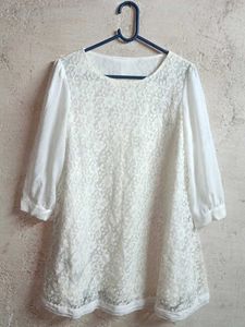White Lace Top Layered