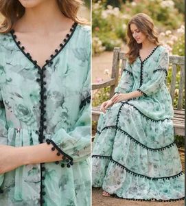 🎀DREAMY MINT FLORAL LONG FROCK 🌸✨