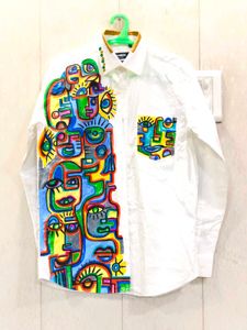 Hand-Painted Artsy Oxemberg's Shirt
