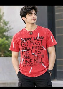 Graphic Print Red T-Shirt
