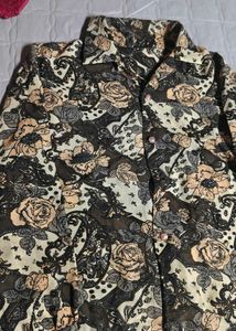 Floral Print Button-Up Shirt