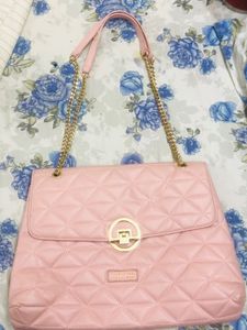 Chic Quilted Pink Shoulder Bag