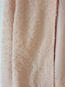 Chic Pearl-Trimmed Blush Jacket