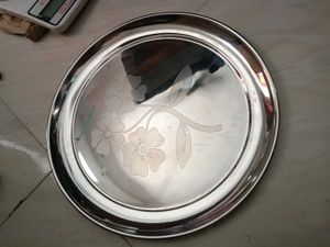 stainless steel dish(thali) 6 piece