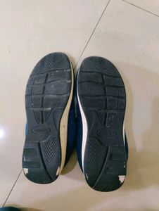 Blue Knit Sneakers