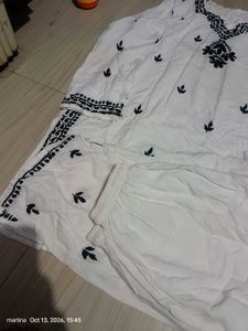 White Embroidered Kurta Set