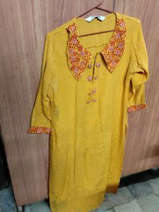Vintage Mustard Embroidered Tunic