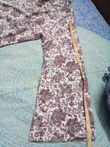 White With Design Print Kurta