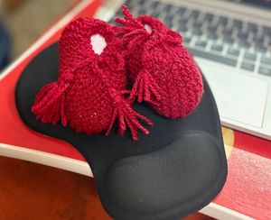 Hand-Knitted Baby Booties