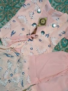 Adorable Pink Floral Baby Dress Set