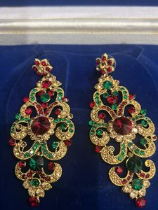 Elegant Red &amp; Green Jewelry Set