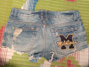 Distressed Denim Shorts