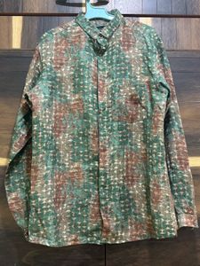 Patterned Button-Down Shirt