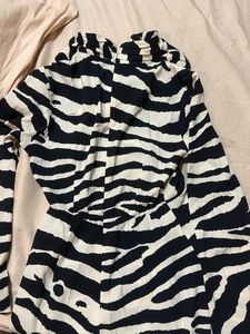 Stylish Zebra Print Mini Dress