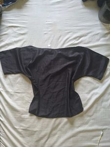 Black Off-shoulder Dolman Sleeve Top