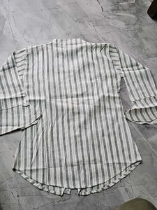 Striped Ruffled Button-Up Top