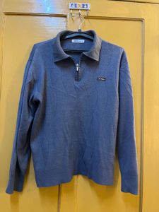 Blue Knit Polo