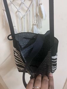 Stylish Zebra Print Crossbody Bag