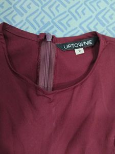 Maroon Wide Leg Jumpsuit