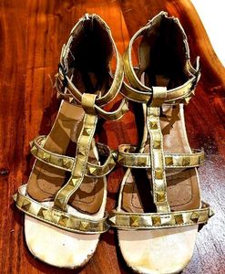 Gold Studded Gladiator Sandals
